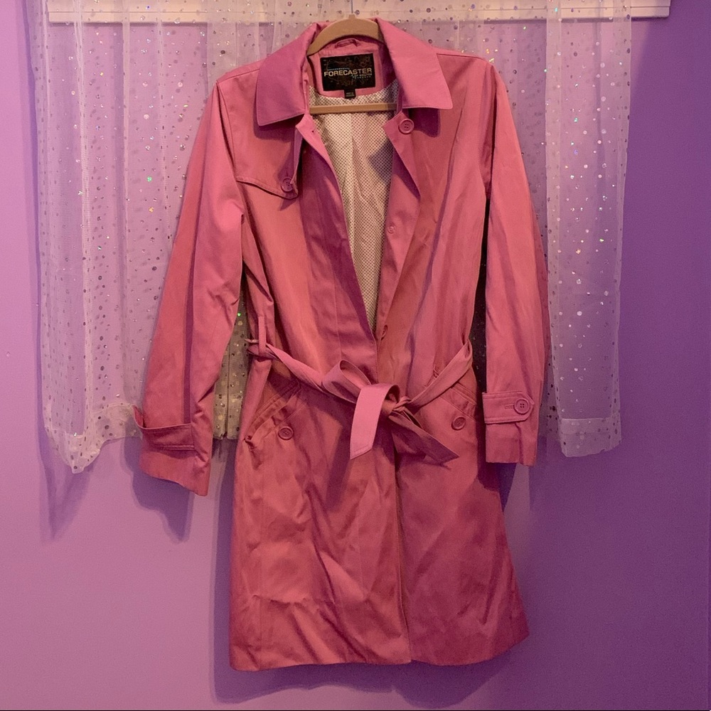 light pink trench coat